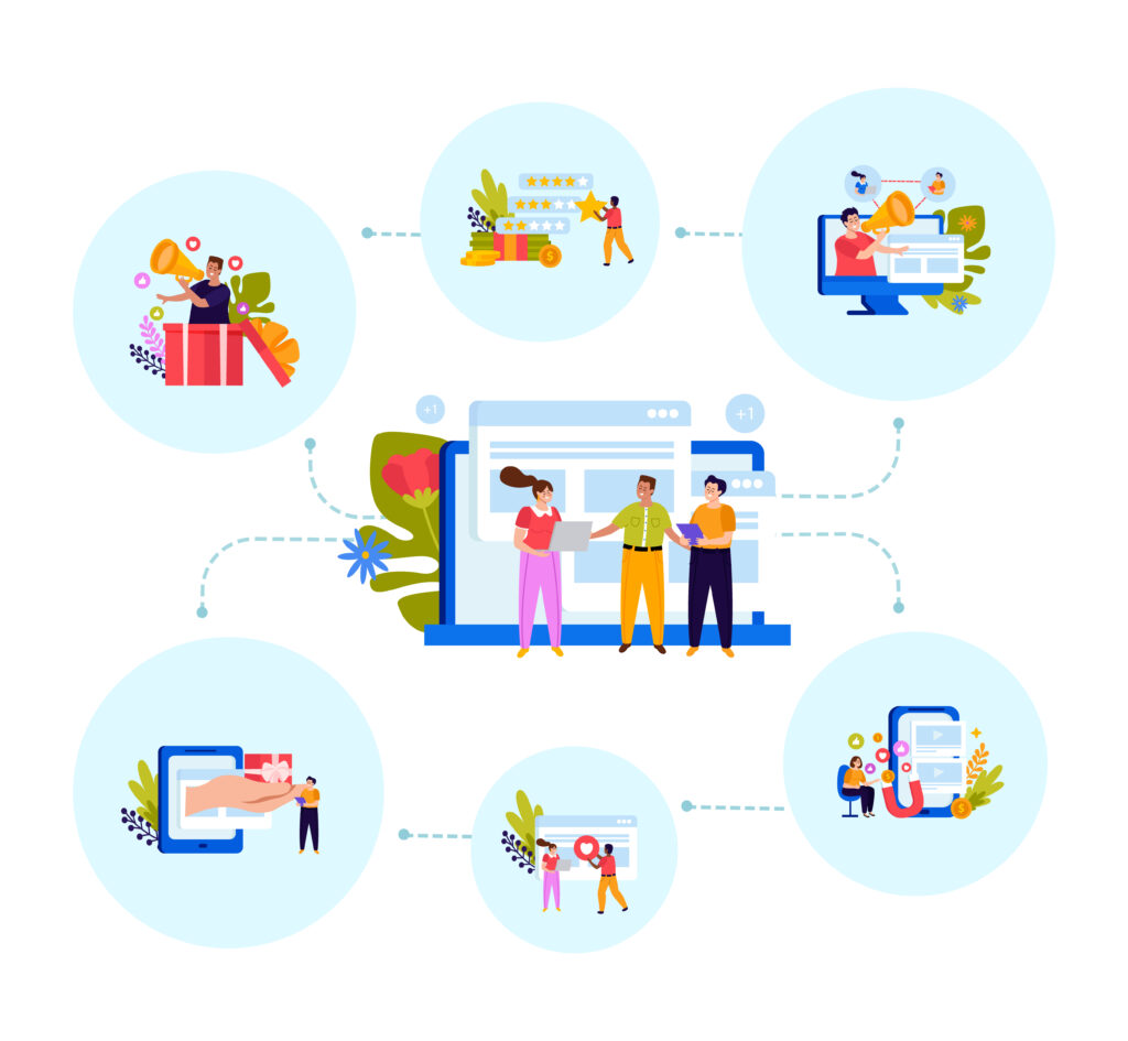 affiliates promoting products and services